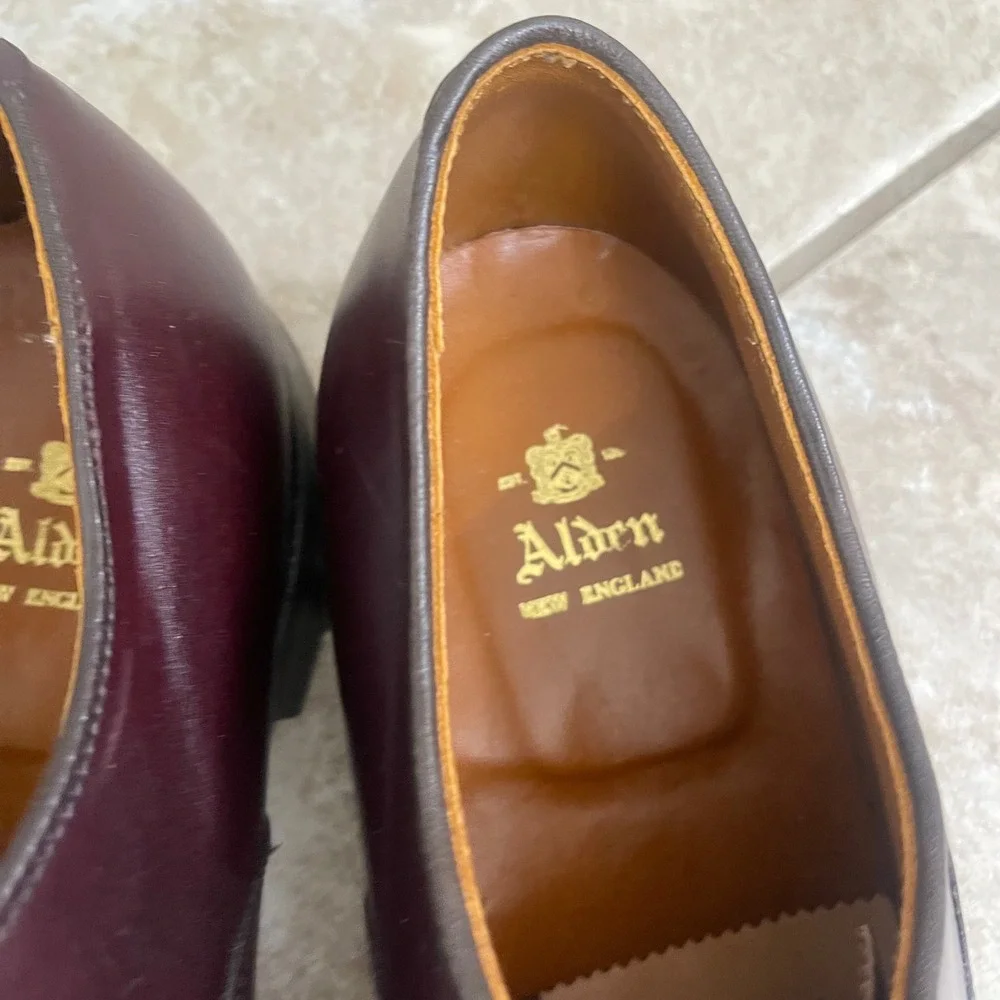 Alden Mens Burgundy Leather Cap Toe Oxford‎ Dress Shoes Made in USA 905 11 B/D